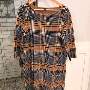 Plaid sweater dress